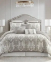 Stratford Park Dilona Scroll Comforter Sets In Gray