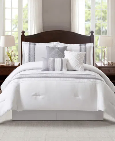 Stratford Park Durango Stripes 7-pc. Comforter Set, California King In Gray