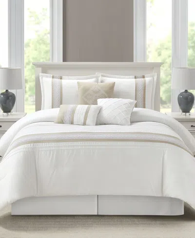 STRATFORD PARK DURANGO STRIPES 7-PC. COMFORTER SET, CALIFORNIA KING
