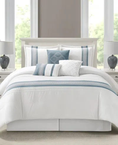 Stratford Park Durango Stripes 7-pc. Comforter Set, California King In Blue