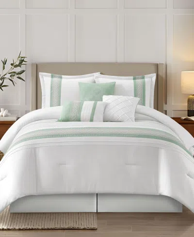 Stratford Park Durango Stripes 7-pc. Comforter Set, California King In Green