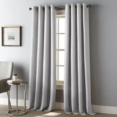 Stratford Park Emer Grommet Top Light-filtering Single Curtain Panel In Gray