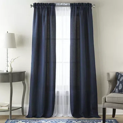 Stratford Park Erin Rod Pocket Light-filtering Set Of 4 Curtain Panel In Blue