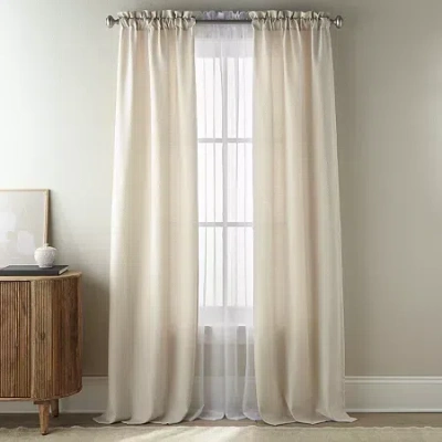 Stratford Park Erin Rod Pocket Light-filtering Set Of 4 Curtain Panel In Sand