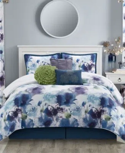 Stratford Park Elissa Floral Comforter Sets In Blue Purple