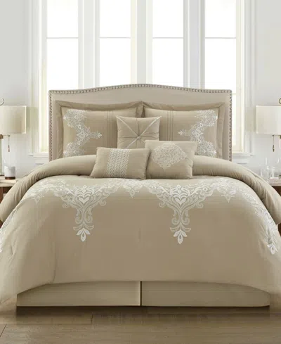 Stratford Park Fannie 7-piece Comforter Set, King In Brown