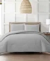 Stratford Park Felicia Stripes 3-pc. Comforter Set, Queen In Grey