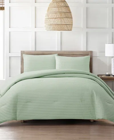 Stratford Park Felicia Stripes 3-pc. Comforter Set, Queen In Sage