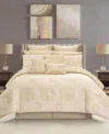Stratford Park Feruza Floral 13-pc. Comforter Set, Queen In Gold