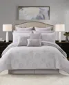 Stratford Park Feruza Floral 13-pc. Comforter Set, Queen In Grey