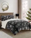 Stratford Park Flakes Sherpa 3-pc. Comforter Set, Queen In Black White