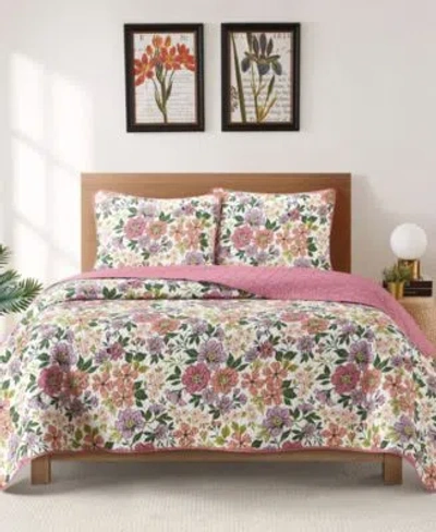 Stratford Park Flora Floral 3 Piece Quilt Sets In Pink