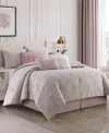 Stratford Park Fraidy Cotton Jacquard 7-pc. Comforter Set, Queen In Blush