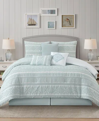 Stratford Park Illusa Floral 7-pc. Comforter Set, California King In Green