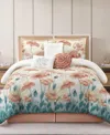 Stratford Park Jade Floral 7-pc. Comforter Set, Queen In Multi