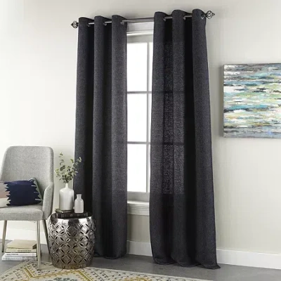 Stratford Park Jessica Grommet Top Blackout Set Of 2 Curtain Panel In Blue