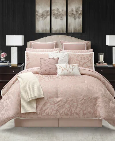 Stratford Park Johnella Paisley 14-pc. Comforter Set, King In Blush