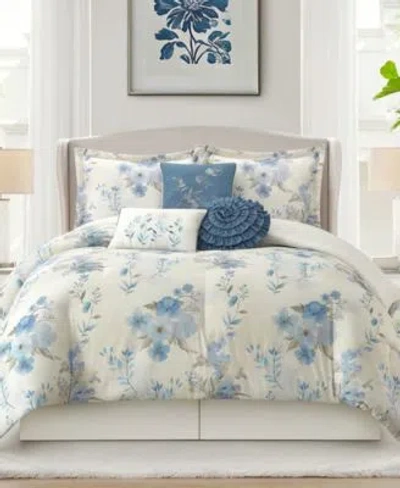 Stratford Park Karly Floral Comforter Sets In Blue