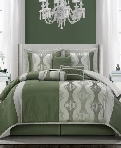 Stratford Park Kath 7-piece Comforter Set, King In Green