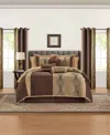 Stratford Park Kath Geometric 15-pc. Comforter Set, California King In Brown