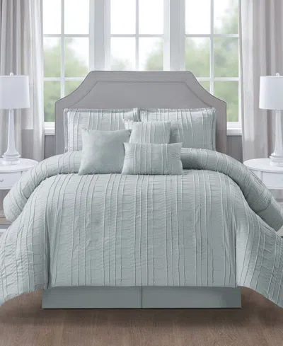 Stratford Park Katniss Stripe 7-pc. Comforter Set, King In Grey