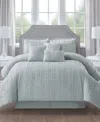 Stratford Park Katniss Stripe 7-pc. Comforter Set, Queen In Grey