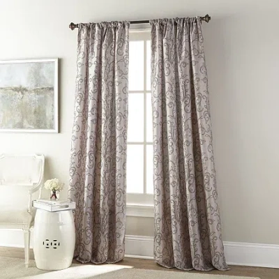Stratford Park Kealan Rod Pocket Light-filtering Single Curtain Panel In Purple