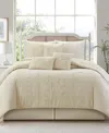 Stratford Park Lexia Leaves 7-pc. Comforter Set, Queen In Sand