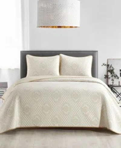 Stratford Park Leyla Medallion 3 Piece Quilt Sets In Gold