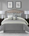 Stratford Park Charley 7-piece Comforter Set, King In Grey
