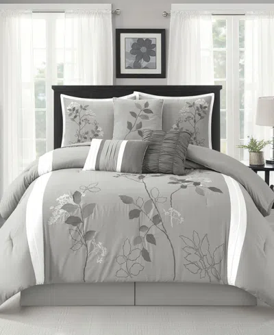 Stratford Park Lucy 7-pc. Comforter Set, California King In Gray