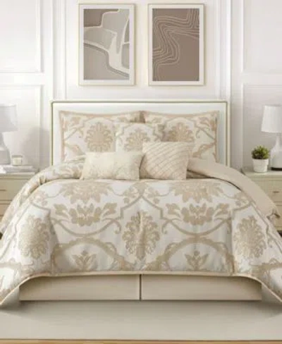 Stratford Park Maddix Floral 7 Pc. Comforter Sets In Gold