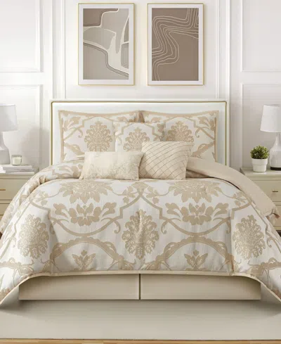 Stratford Park Maddix Floral 7-pc. Comforter Set, California King In Gold