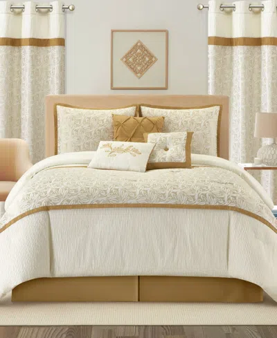 Stratford Park Marisella Leaves 9-pc. Comforter Set, California King In Gold