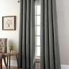 Stratford Park Mayra Grommet Top Blackout Single Curtain Panel In Gray