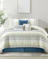 Stratford Park Merida Stripes 7-pc. Comforter Set, King In Multi