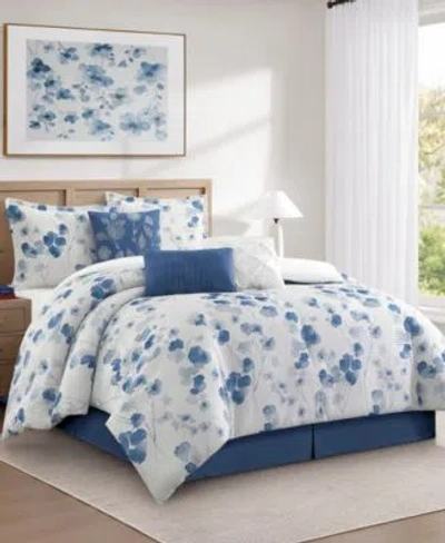 Stratford Park Merna Floral Comforter Sets In Blue