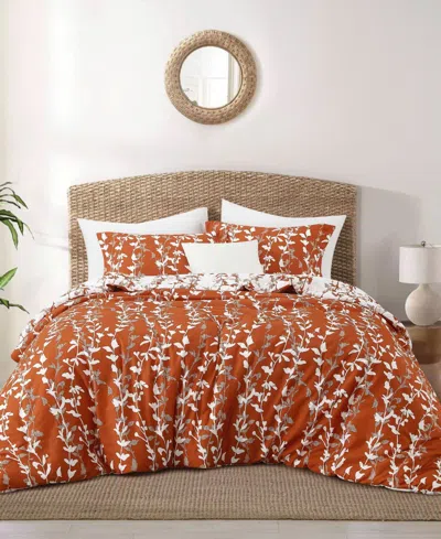 Stratford Park Millie Leaves 3-pc. Comforter Set, King In Brown