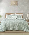 Stratford Park Millie Leaves 3-pc. Comforter Set, Queen In Green