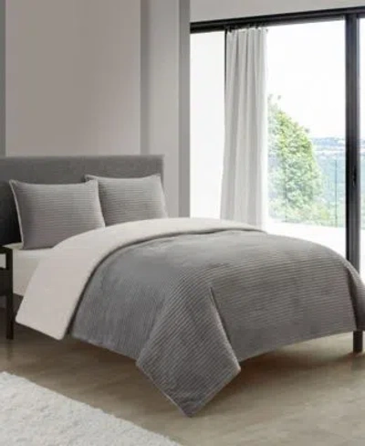 Stratford Park Milonega Sherpa Sherpa Comforter Sets In Grey