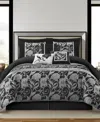 Stratford Park Mollybee 7-piece Comforter Set, Queen In Black