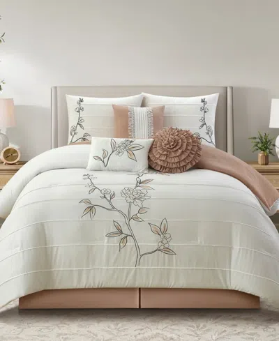 Stratford Park Mona 7-piece Comforter Set, California King In Pink