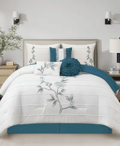Stratford Park Mona 7-piece Comforter Set, Queen In Blue
