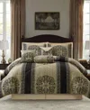 Stratford Park Myhand Medallion 7-pc. Comforter Set, California King In Black Gold