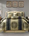 Stratford Park Myhand Medallion 7-pc. Comforter Set, King In Navy Gold