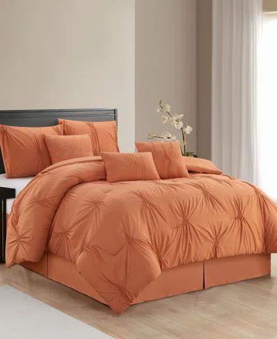 Stratford Park Nargiz Pintuck 7-pc. Comforter Set, California King In Apricot