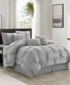 Stratford Park Nargiz Pintuck 7-pc. Comforter Set, King In Grey