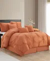 Stratford Park Nargiz Pintuck 7-pc. Comforter Set, Queen In Apricot