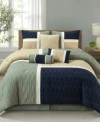 Stratford Park Natalia Colorblock Comforter Sets In Gray