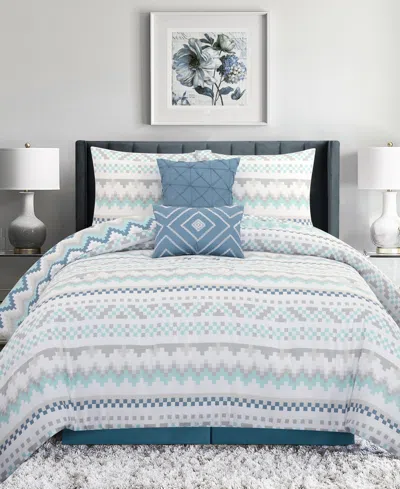 Stratford Park Nereida Geometric Comforter Sets In Blue